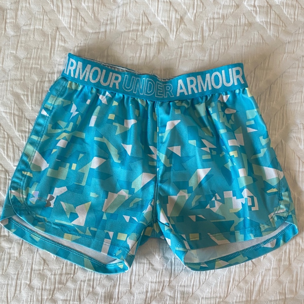 Under Armour Teal Geometric Shorts